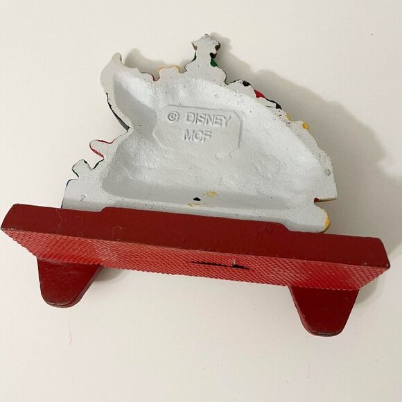 Vtg MCF Mickey Minnie Mouse Cast Iron Double Stocking Holder Flaws - Picture 9 of 16